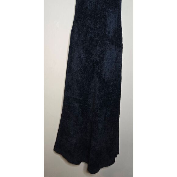 Creatures of Comfort Dress Size Medium Navy Chenille Sleeveless Maxi - Picture 3 of 6